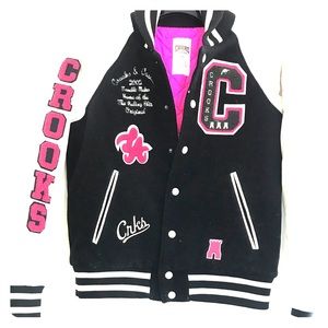 Women’s letter man jacket. Crooks & Castles